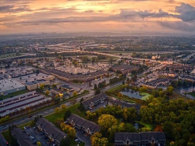 Aerial view of Eagan, MN