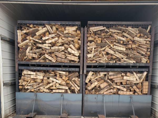 Wood in a kiln