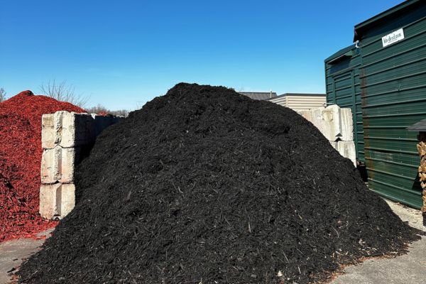 Pile of beautiful black mulch