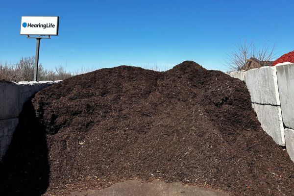 Pile of beautiful brown mulch