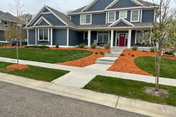 Beautiful mulch in front of a Minneapolis home